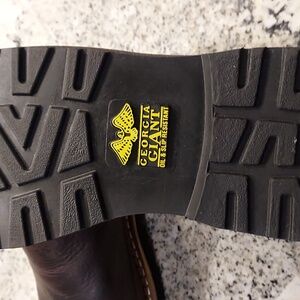 Georgia mens, Romeo slip on Work industrial and construction shoes, Brown